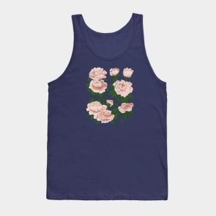 Peony flower pattern Tank Top